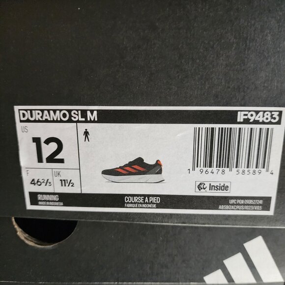 NEW Adidas Duramo Running Athletic Shoes Men's Size 12 Crimson Black Training - Picture 8 of 8